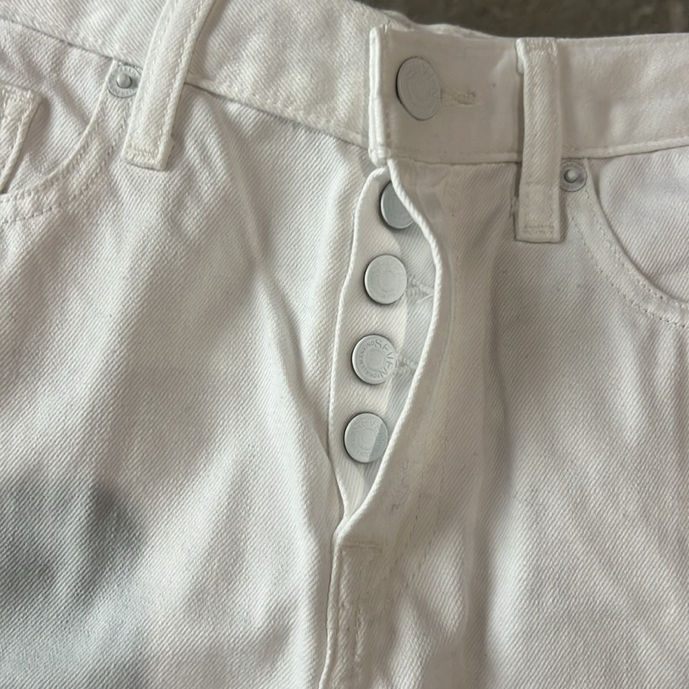 7 For All Mankind Monroe Cutoff Button Fly Denim Shorts Size 25 - Picture 8 of 11